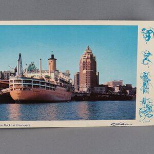Vintage Postcard - Boat in Orsova Dock Vancouver - Scenic Enterprises